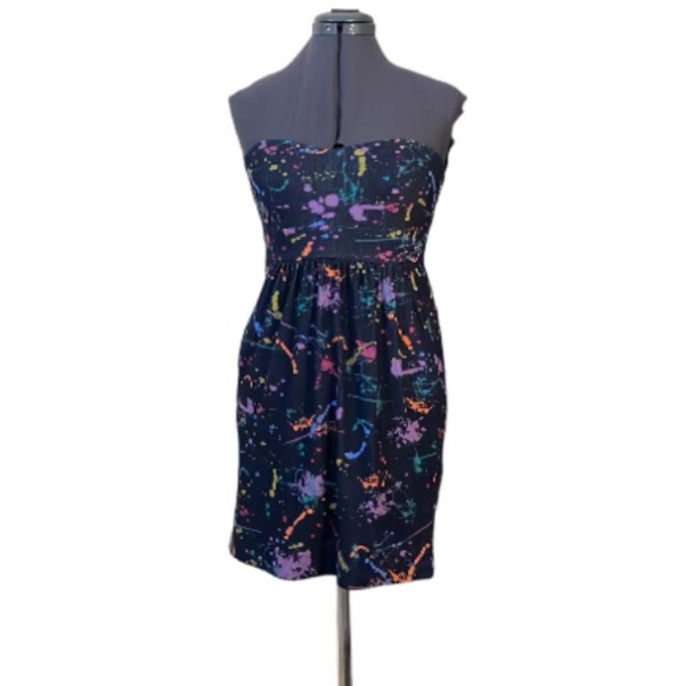 2/$30 Forever 21 Splatter Paint Tube Dress with Pockets Size Small